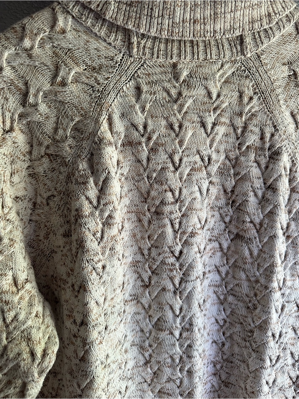 Lands' End Cable-Knit Shawl Collar Cardigan - Picture 5 of 5